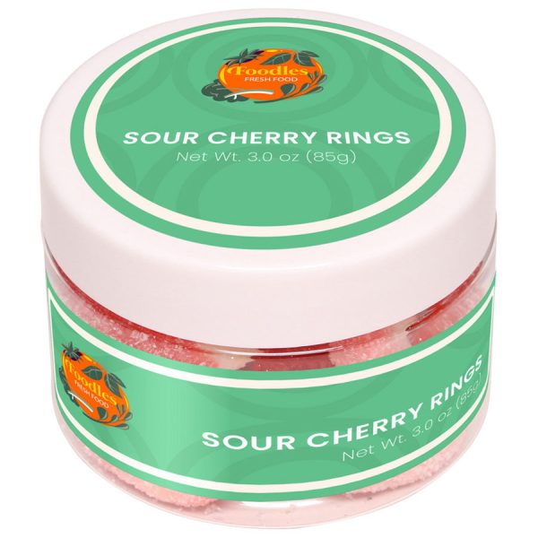 SugarSpot Clear Sour Cherry Rings: Small Jar Online now