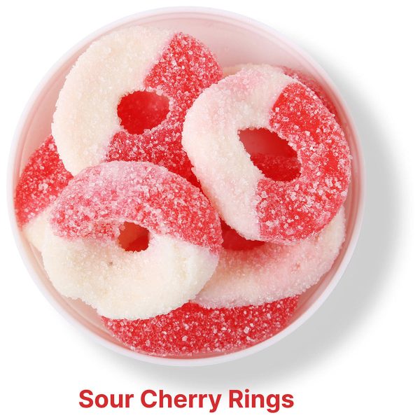 SugarSpot Clear Sour Cherry Rings: Small Jar Online now - Image 2