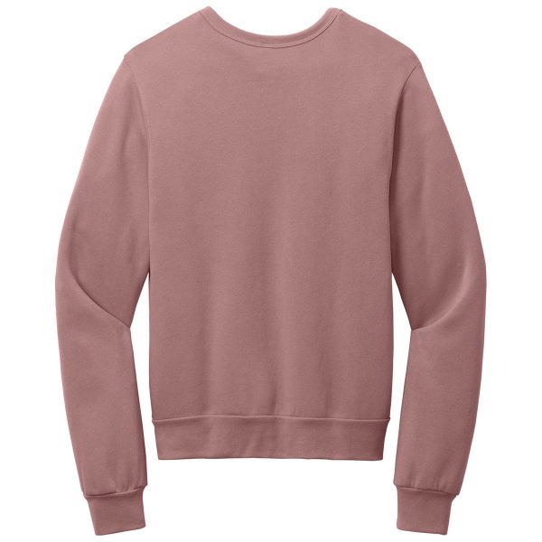Bella + Canvas Unisex Mauve Sponge Fleece Classic Crewneck Sweatshirt on Sale - Image 2
