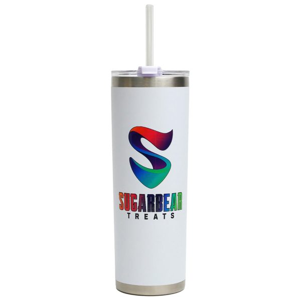 Best Promotions USA White 20 oz Sleek Tumbler Hot on Sale
