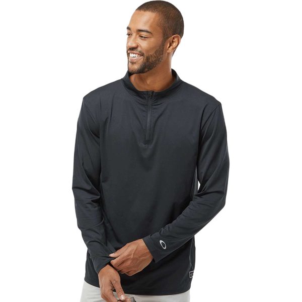Oakley Men s Blackout Team Issue Podium Quarter-Zip Pullover For Discount - Image 3