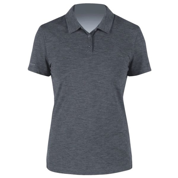 ANETIK Women s Charcoal Heathered Breeze Tech Polo Online